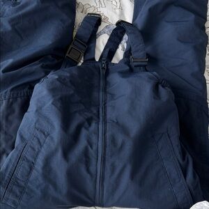 Lands'‎ End Navy Snow Bib Overalls EC sz 10s worn once